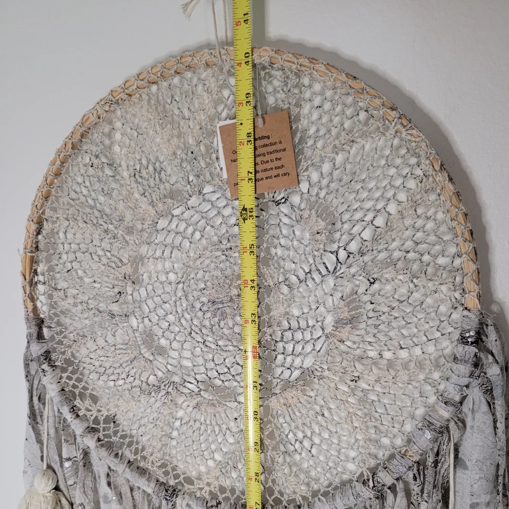 Large Tie Dye Denim Tasselled Dreamcatcher ✨️ NWT